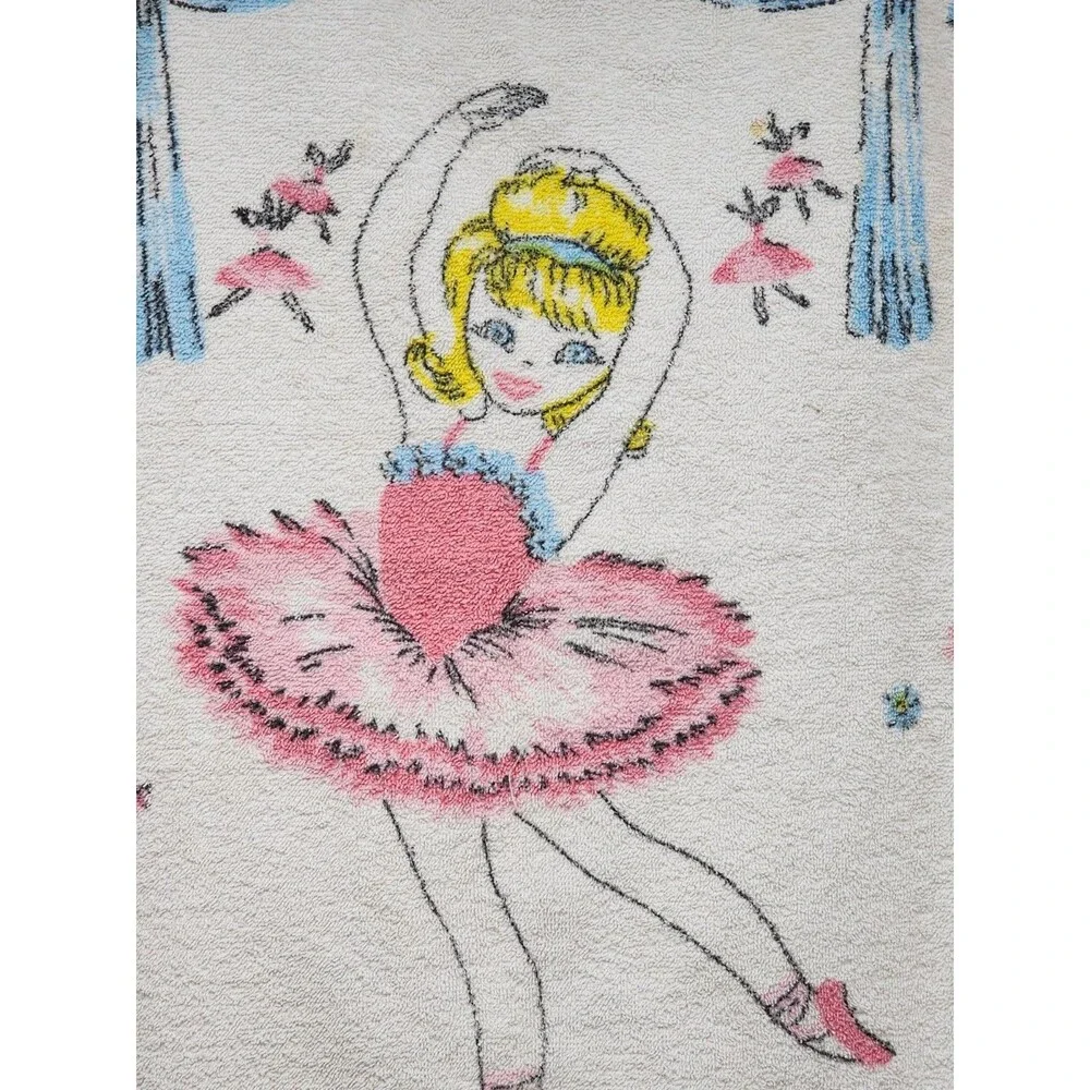 Vintage Cannon Ballerina Bath Towel 100% Cotton 22 Inch X 39 Inch 1960's READ